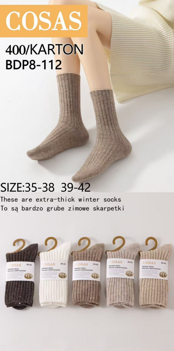 Skarpety damskie Roz 35-42, Mix kolor Paczka 40 szt